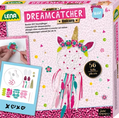 Produktbild von LENA Traumfänger zum selber basteln Einhornmotiv mit Anleitung