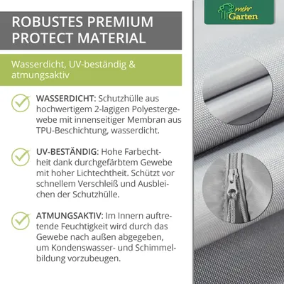 Immagine prodotto di Custodia protettiva per struttura di ombrellone da giardino, forma curva, dimensioni: 265 cm x 40 / 70 / 50 cm, adatta per ombrelloni rotondi fino a Ø 350 cm e quadrati fino a 300 x 300 cm