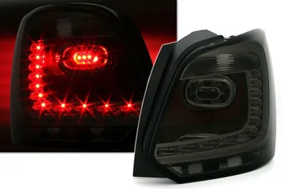 Für VW Polo 6R ab 2009-2014 LED Heckleuchten Rückleuchten SCHWARZ SMOKE in der Farbe SCHWARZ von AD TUNING GmbH & Co. KG