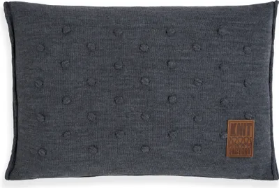 Produktbild von Knit Factory Noa Kissen - Anthrazit - 60x40 cm