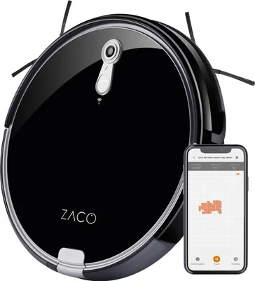 Produktbild von ZACO Nass-Trocken-Saugroboter A8s, 22 Watt, beutellos, mit Wischfunktion, App & Alexa Sprachsteuerung, Ultra Flach 7,2cm