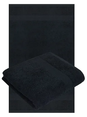Produktbild von Betz 2 Stück Handtücher 50x100 cm PREMIUM  100% Baumwolle  Farbe: schwarz