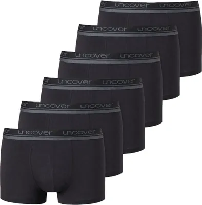Produktbild von UNCOVER by SCHIESSER Herren Shorts 6er Pack - Serie "Uncover", Unterhose Schwarz L