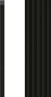 Produktbild von VOX Wandpaneel U-TRIM Linerio Plus M-Line - Akustikpaneel - Innendekoration - Schwarz 265x3x2,1 cm 1 Stück