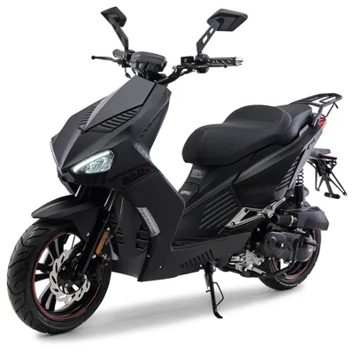 Produktbild von Motorroller 50 ccm Burnout BAD s 45 km/h Roller Euro 5+ Matt-Schwarz