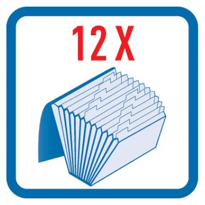 Produktbild von Herlitz 11208402, A4, Polypropylen (PP), Blau, Porträt, 300 Blätter, 12 Taschen