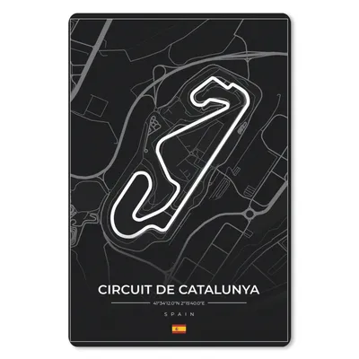 Produktbild von MuchoWow® Mauspad Mousepad F1 - Rennstrecke - Circuit de Barcelona-Catalunya - Rennstrecke - Spanien - Schwarz 40x60 cm - Mousepads - Maus Mat - Pad - Mausunterlage - Schreibtisch Accesoire