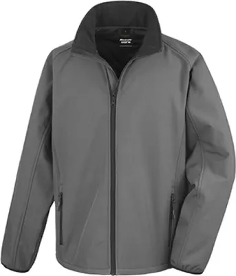 Produktbild von Result Core R231M | Herren Printable Soft Shell Jacket - Farbe: Charcoal/Black - Größe: 4XL