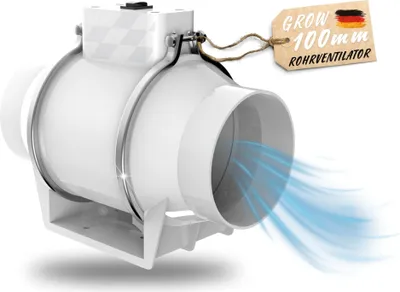 Zdjęcie produktu dla wentylator turbo 100 mm Wentylator wyciągowy do uprawy Namiot do uprawy