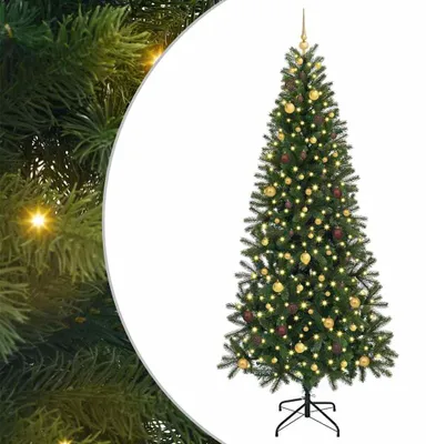 Obrázok produktu pre vidaXL Umelý vianočný stromček s 300 LED diódami zelený 240 cm PE a PVC