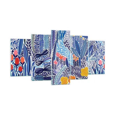 Produktbild von Bilder auf glas - Blumen Blätter Illustration Tropen - 160x85cm - Glasbilder - Wandbilder - Kunstdruck - Wanddekoration aus Glas - Glas Bilder - Wandbild auf Glas - GEA160x85-2944