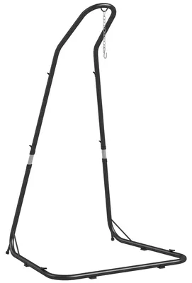 Produktbild von Hängesesselständer höhenverstellbar, Hängesesselgestell Metall pulverbeschichtet, Schwarz | 133x116x230 cm | bis 150 kg | wetterfest