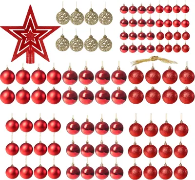 Produktbild von Weihnachtskugel Christbaumkugel 100 Stück Weihnachtsbaumschmuck Christbaumspitze Weihnachten