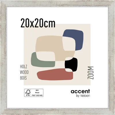 Produktbild von accent by nielsen Holz Bilderrahmen Zoom, 20x20 cm, Silber