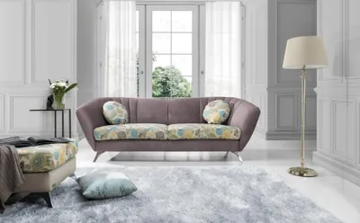Produktbild von Design 3 Sitzer Relax Club Sofas Lounge Sofa Textil Polster Couch Stoff Couchen