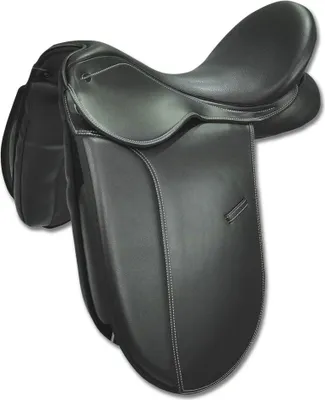 Productafbeelding van Waldhausen dressuurzadel, model Economic, kleur: zwart, maat: 17,5'/44 cm
