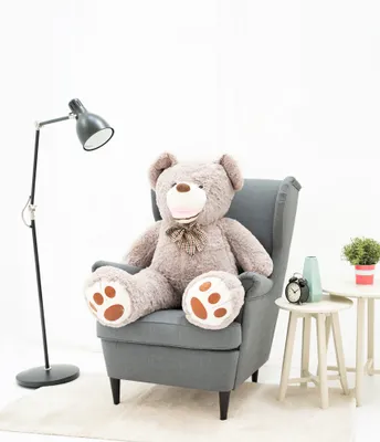 Produktbild von Gustaw Teddybär Groß XXL Amigo - Plüschbär, Kuschelbär XXL Plüschtier, Plüschtier Kuscheltier Giant Teddy (Grau, 130cm)