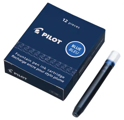 Produktbild von PILOT IC-100, 12er Patronenset für Füllfederhalter, Tintenpatronen, Blau