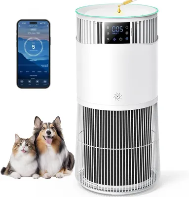 Immagine prodotto di Purificatore d'aria per animali domestici - Filtro HEPA con controllo tramite app - 463 m³/h - Compatto - Silenzioso