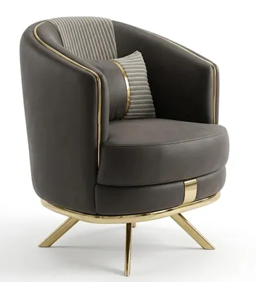 Productafbeelding van Moderne fauteuil, bekleed met stof, geschikt voor woonkamer en gastenverblijf