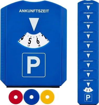 Produktbild von Parkkarte mit Eiskratzer 10er Set Blau Plastik