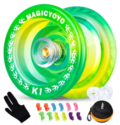 Image de Yoyo professionnel pour débutants, livré avec 12 ficelles et une paire de gants