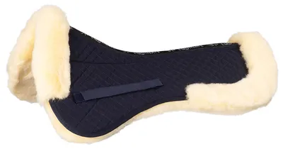 Produktbild von Equinate Sattelkissen Spinefriend Lammfellkissen Navy/Natur S