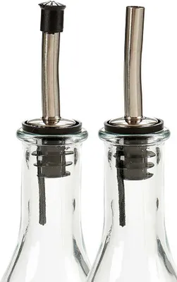 Produktbild von 2x Flaschenausgießer mit Verschluss Weinausgießer Weinstopper Weinflaschenverschluss Flaschenverschluss Schnaps Wein Öl Spirituosen Flaschen Ausgießer Dosierer Stopper 29