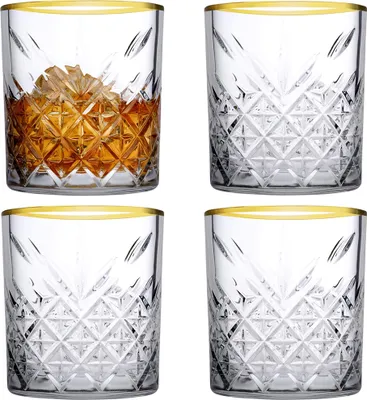 Productafbeelding van Paşabahçe Timeless Drinkglazen 4 stuks 355 ml Goudkleurig