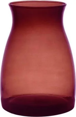 Produktbild von INNA-Glas Glas Blumen Vase Maisie, rot-klar, 20cm, Ø14cm - Dekovase