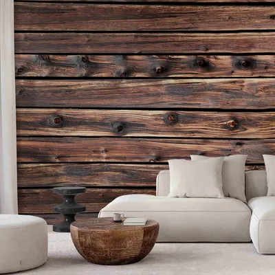 Produktbild von Selbstklebende Folie Fototapete - Wooden Warmth 147x105 cm Muster f-A-0379-a-c