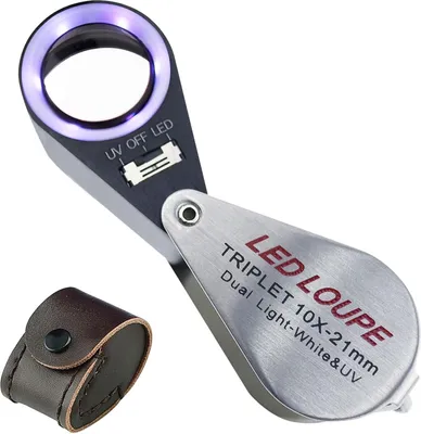 Immagine prodotto di Lente d'ingrandimento per gioiellieri - Lente d'ingrandimento per orologiai - Lente d'ingrandimento tascabile - Strumenti per gioiellieri