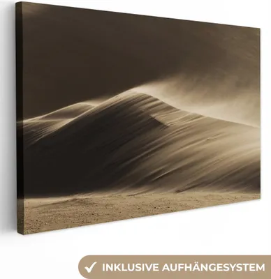 Zdjęcie produktu dla OneMillionCanvasses® - Obrazy na płótnie - 140x90 cm, Pustynia - Piasek - Natura - Wydma, Dekoracja ścienna - Zdjęcie na płótnie - Obraz na drewnianej ramie