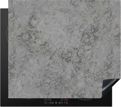 Produktbild von KitchenYeah© Herdabdeckplatte Industriell - Beton - Muster , 59x51cm, Küche Deko, Glaskeramikkochfeld Herdabdeckung, Abdeckplatte fùr Kochfeld