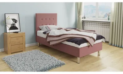 Obrázok produktu pre Čalúnená jednolôžková posteľ 90x200 NECHLIN 3 - ružová