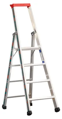 Produktbild von Euro-Profi Alu Stufenstehleiter Mod. S32577 - Stufenanzahl: 4, Länge: 1,65 m