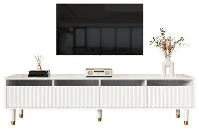 Immagine prodotto di Mobile TV moderno, largo 178 cm, con quattro cassetti e dettagli dorati