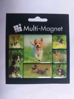 Produktbild von 1 Set Magnete: Hunde, 7 Stück, Magnet Tiere Kühlschrankmagnete Tier Hund