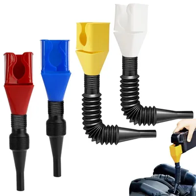 Produktbild von 4 Stück Flexibler Schnelltrichter, faltbar, auslaufsicher, für Autoöl und Haushaltszwecke