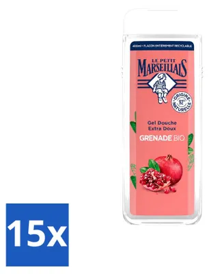 Produktbild von 15 x Le Petit Marseillais Bio Granatapfel Duschgel - 400 ml - Vorteilspackung - 15 Stücke