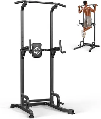 Imagen del producto de Estación de dominadas y fondos para torre de potencia, barra de dominadas para gimnasio en casa