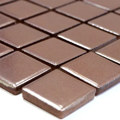 Produktbild von Keramik Mosaikfliesen Zando Kupfer Quadrat