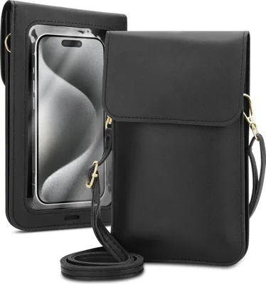 Produktbild von Handytasche zum Umhängen für Honor 9 LITE kleine Handtasche mit Handyfach und Sichtfenster, Handy Hülle Umhängetasche Damen