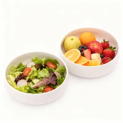 Produktbild von Mulex Salatschalen 2er Set in zwei Größen aus weißem Porzellan