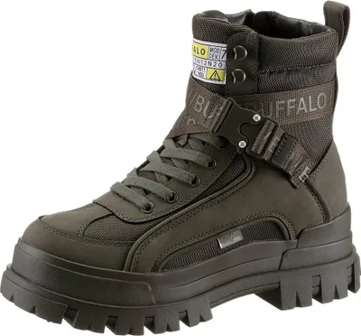 Produktbild von Buffalo Damen Aspha Com1 Laceup Mid Cut - 1622160, Farbe:Khaki, Damen Schuhe:42