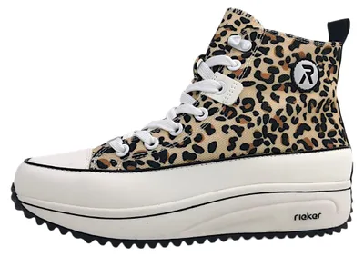 Image de Chaussures de sport pour femmes Rieker, lacets, couleur beige, style décontracté
