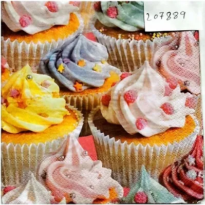 Produktbild von Cupcake - Servietten, Geburtstag 20er-Pack - Seidenpapier SG34449 (Einheitsgröße) (Bunt)