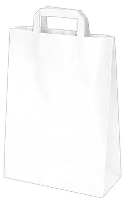 Produktbild von 250x Papiertragetaschen 28 x 22 x 10 cm mit EAN-Code weiss