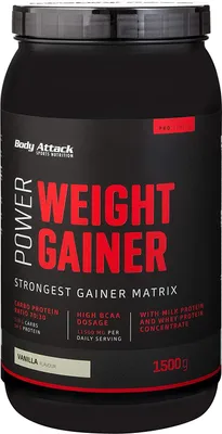 Produktbild von Body Attack Power Weight Gainer 1500g Vanilla
