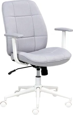 Produktbild von BELIANI Bürostuhl grau aus Stoff drehbar höhenverstellbar mit Armlehnen für das Homeoffice modern